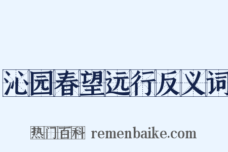 沁园春望远行反义词是什么意思的图片